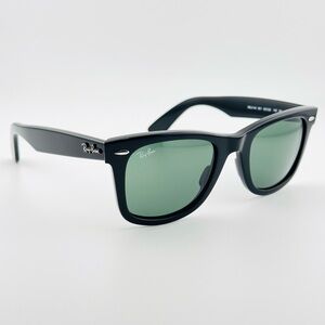 Ray-Ban Sunglasses RB2140 Wayfarer Classic UNISEX! Acetate black Green Lenses